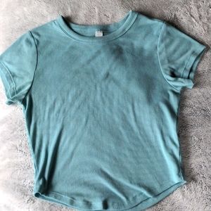 Old Navy aqua go dry fitted tee